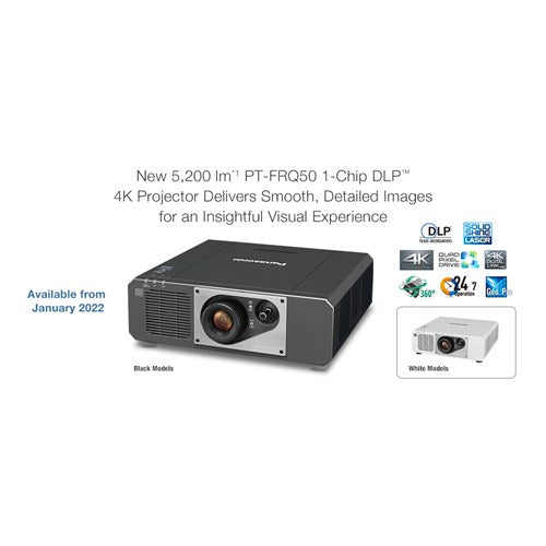 PT-FRQ50B 5200 ANSI 4K SOLID SHINE LASER FLEXIBLE INSTALLATION BLACK PT-FRQ50B 5200 ANSI 4K SOLID SHINE LASER FLEXIBLE INSTALLATION BLACK